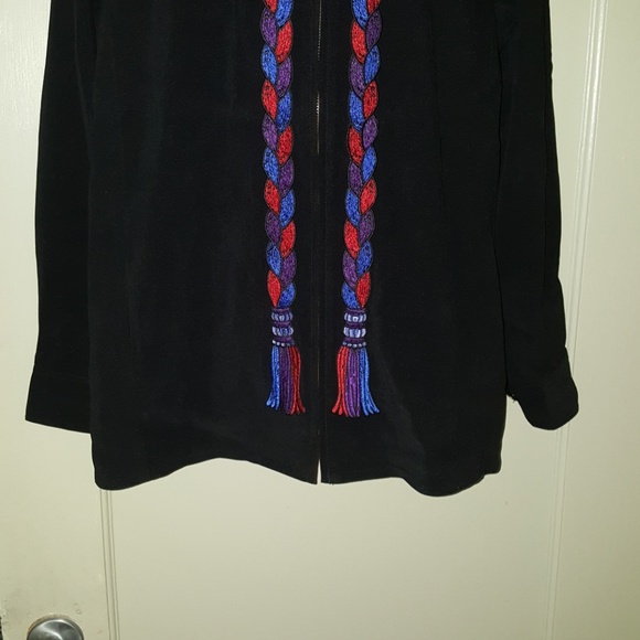 Bob Mackie Wearable Art Black Jacket/Shirt Sz XL - Picture 3 of 8